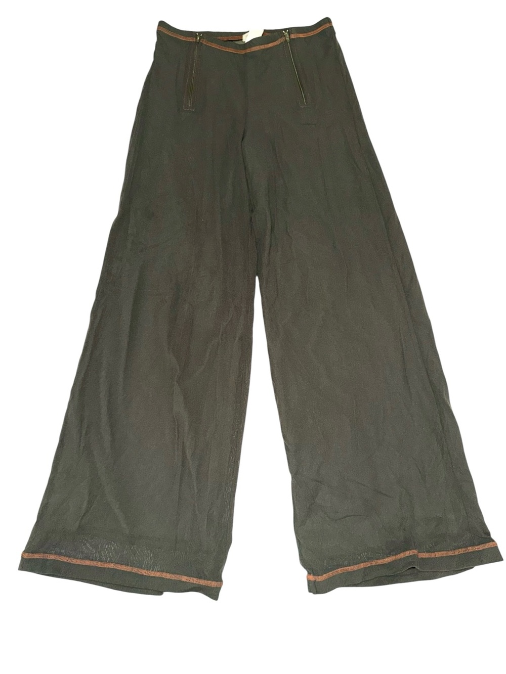 Petit Pois Lined Wide-leg Palazzo Pant in Army Green Med